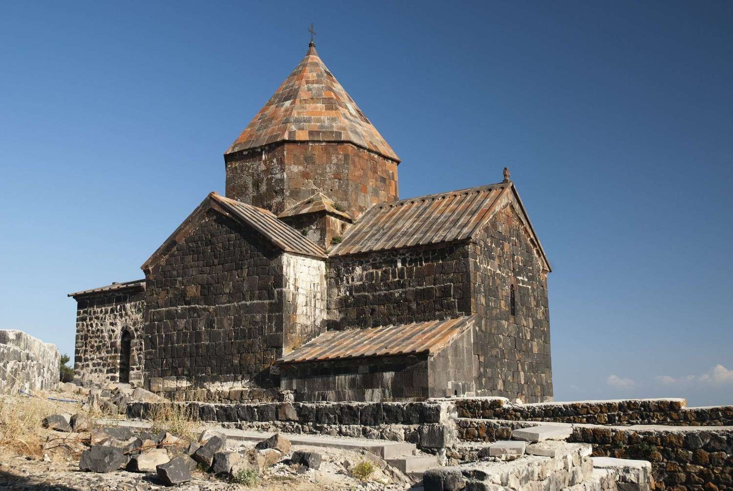 An Ancient Armenian Church Near The Lake