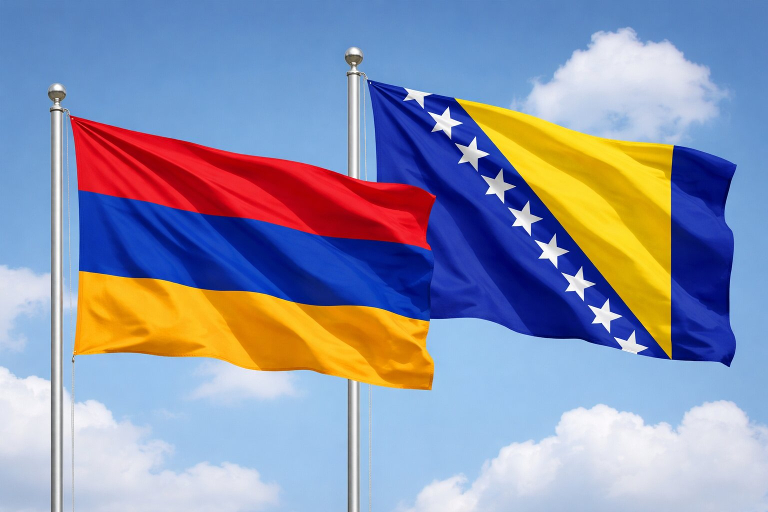 Armenia And Bosnia Flags
