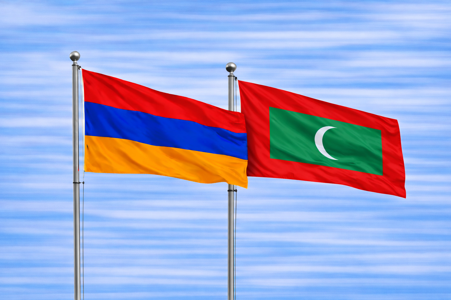 Armenia Flag With Maldives Flag