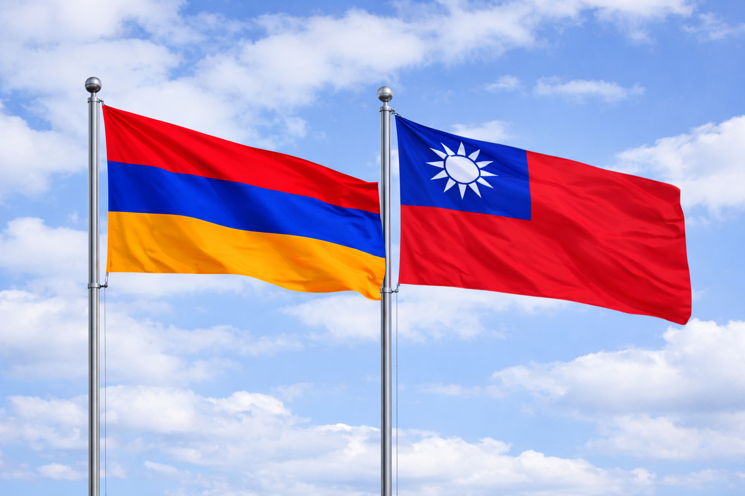 Armenia Flag With Taiwan Flag