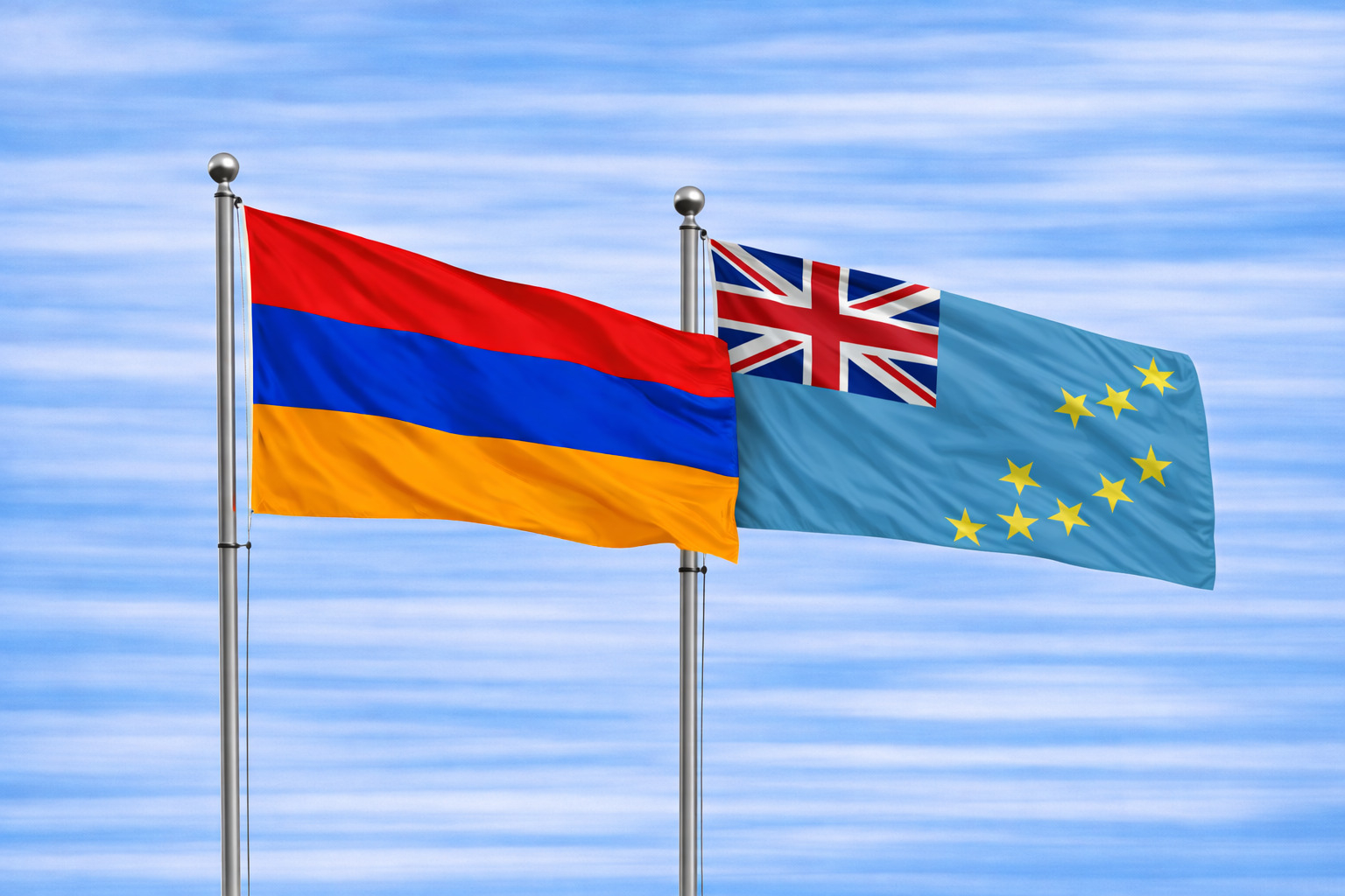 Armenia Flag With Tuvalu Flag