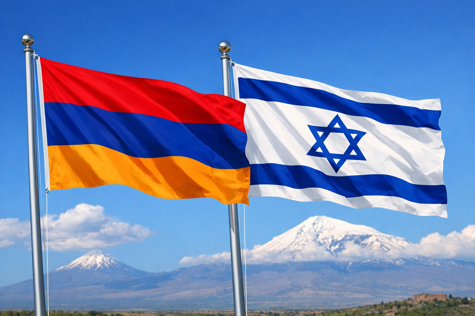 Armenian And Israeli Flags