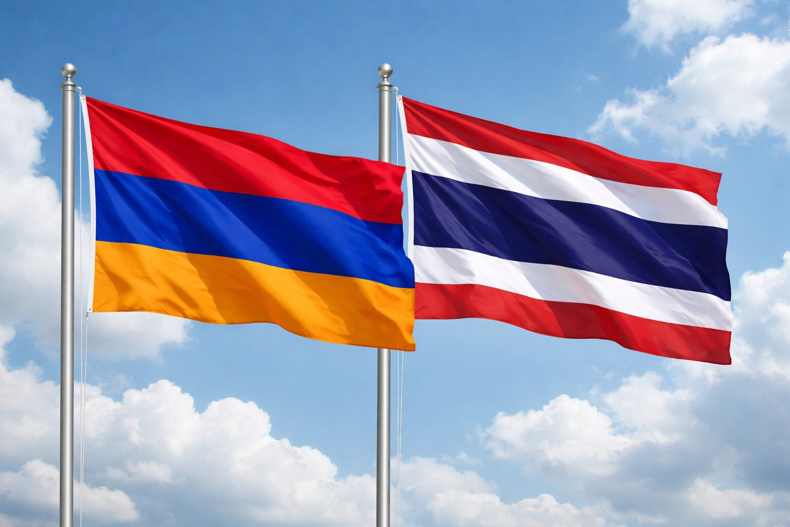 Armenian And Thai Flags