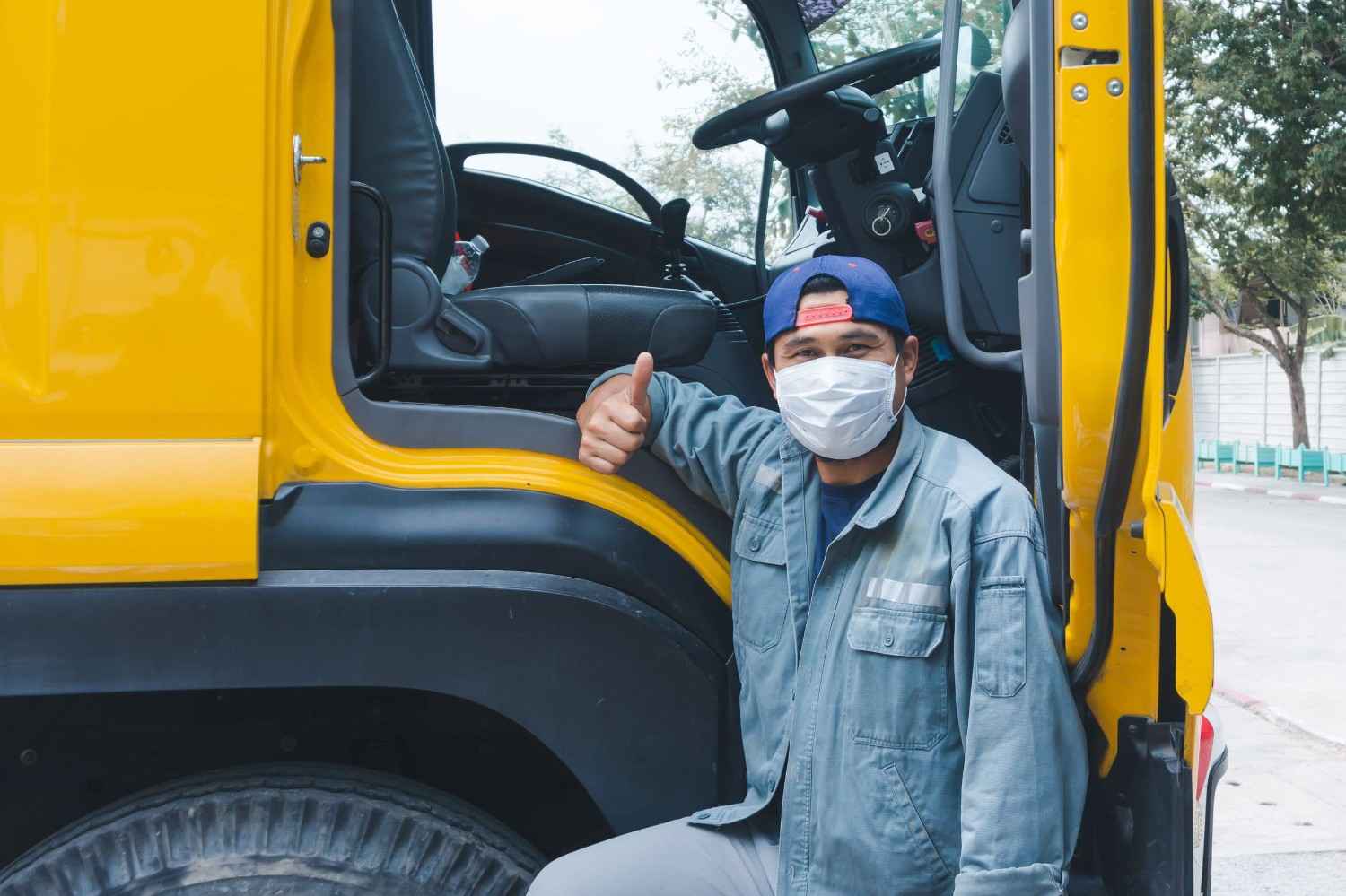 Close Up Of A Truck Driver