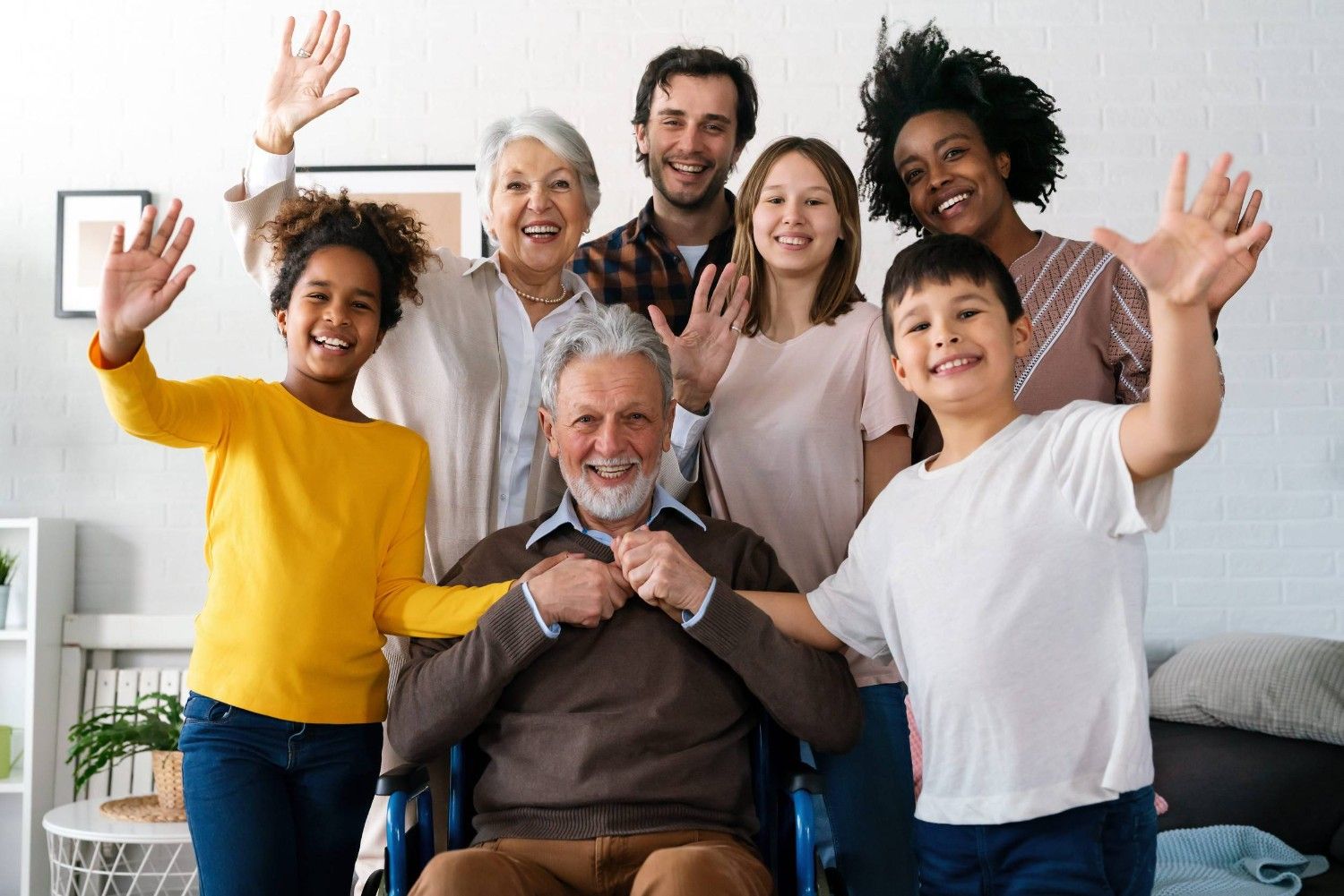 Family Members Together At Home