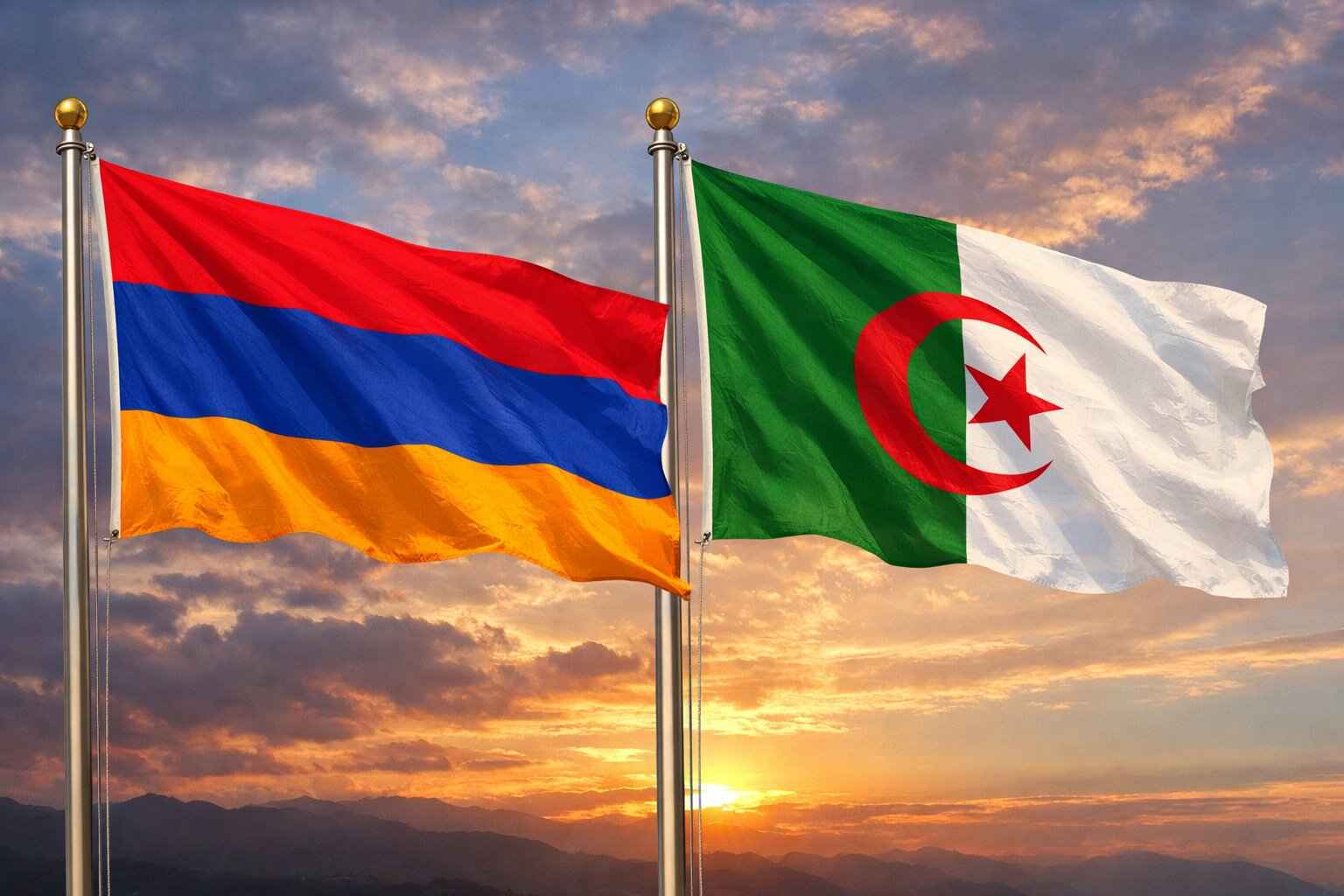Flags Armenia Flag And Algeria