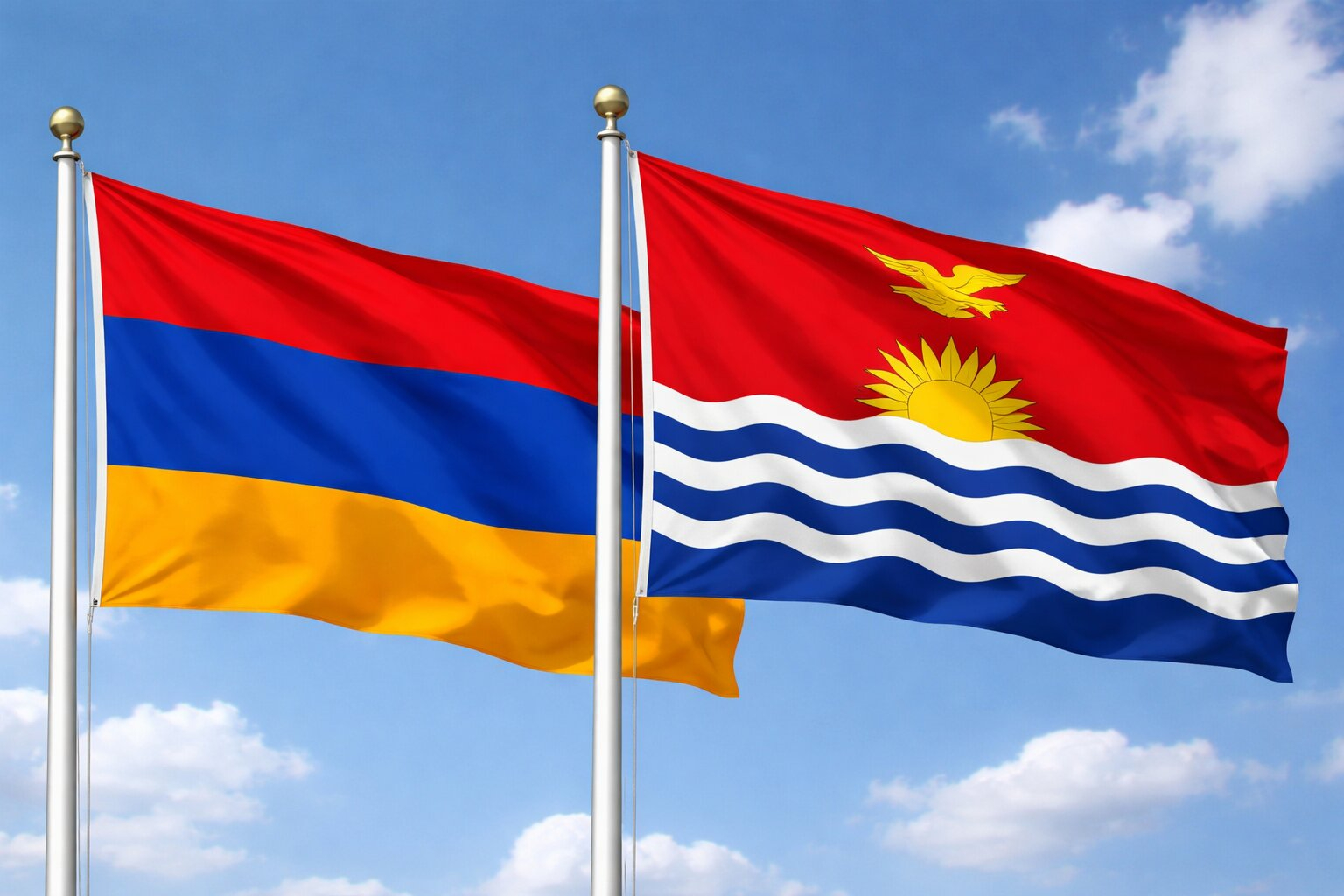 Flags Of Armenia And Kiribati